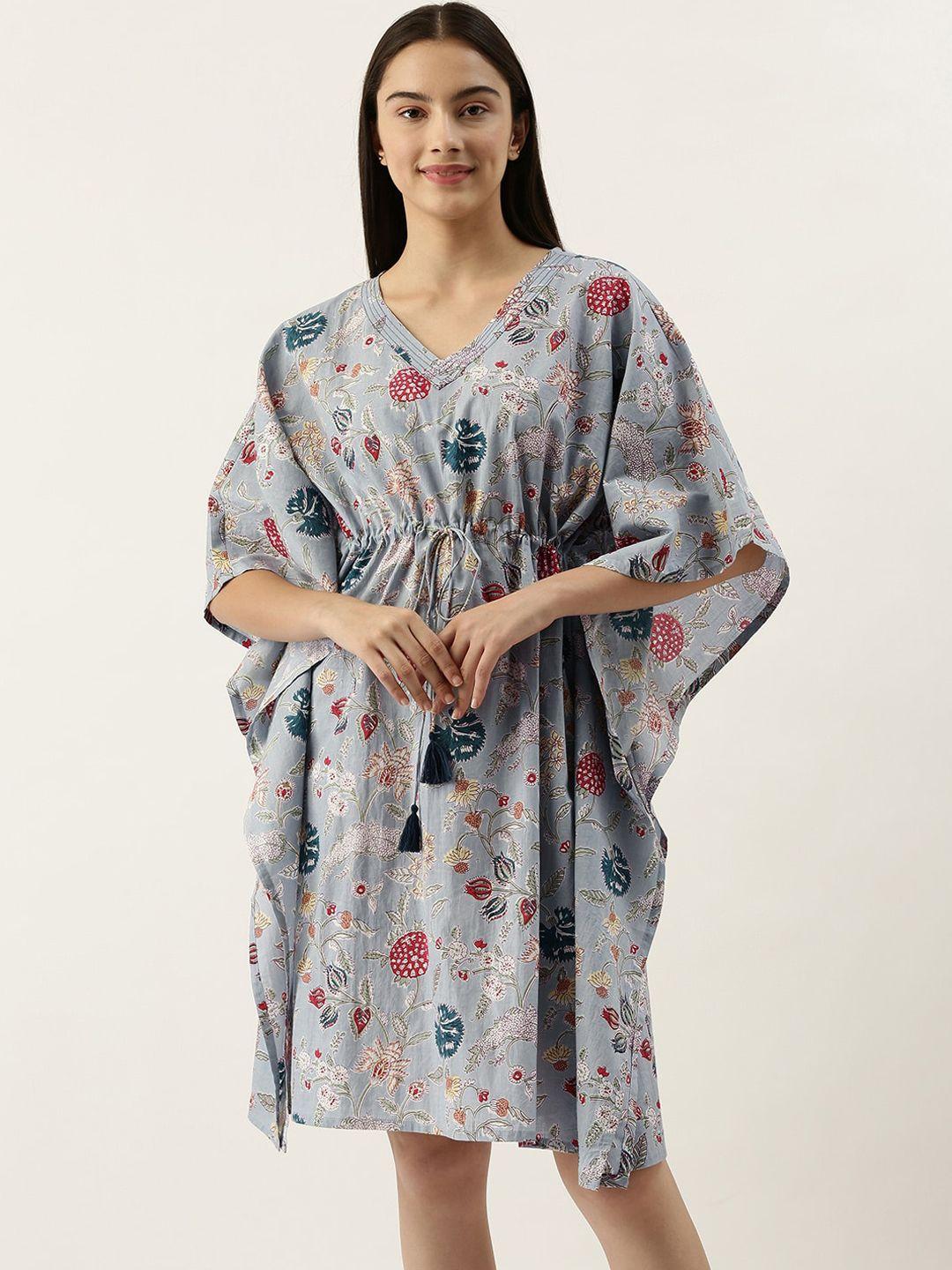 rangdeep women printed flared sleeves cotton kaftan kurta