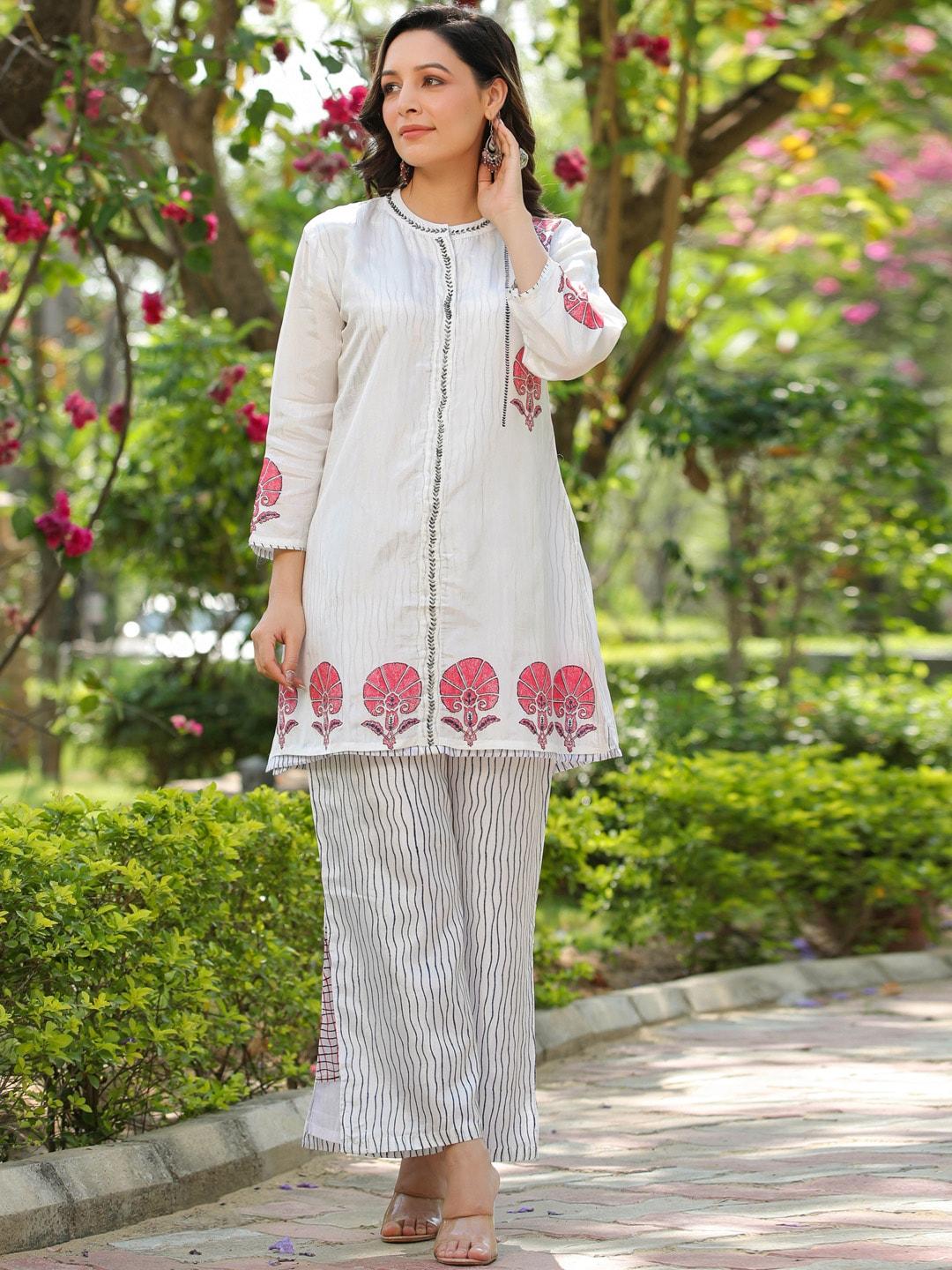 rangeelo ethnic motifs printed top with palazzos