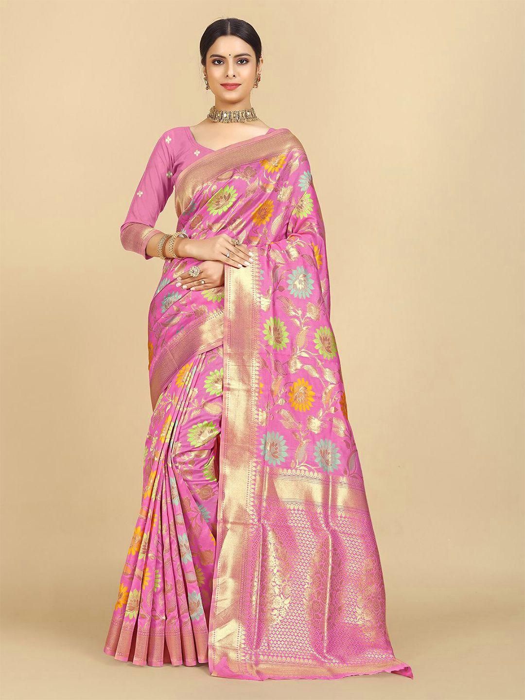 rangita ethnic motifs woven design zari banarasi saree