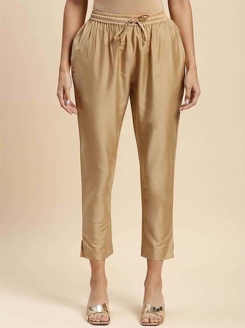 rangita beige regular fit pants