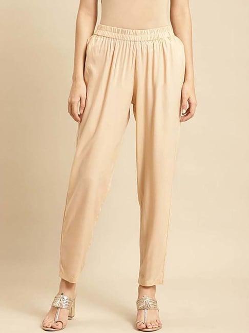 rangita beige regular fit pants