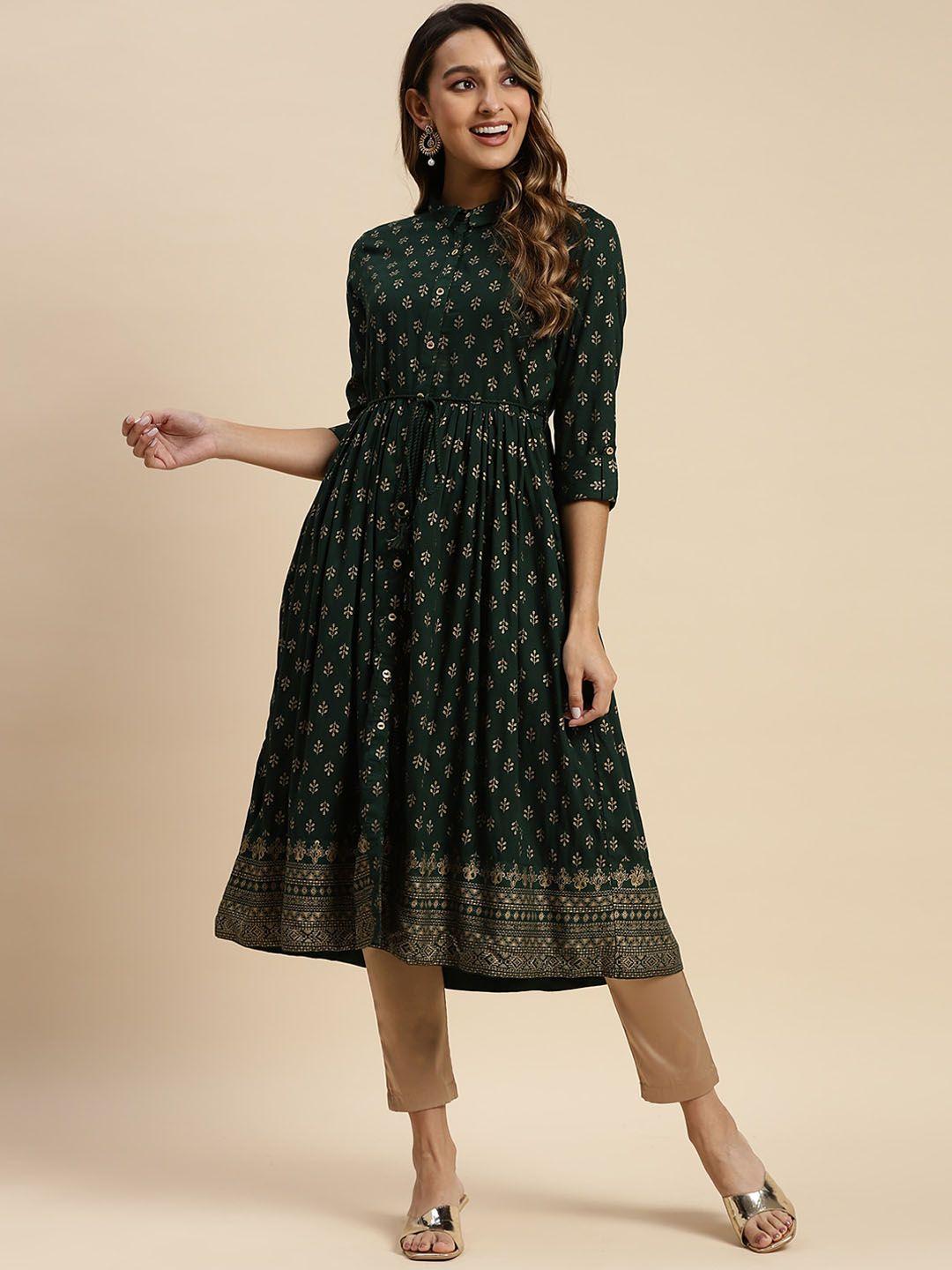 rangita ethnic motifs printed anarkali kurta