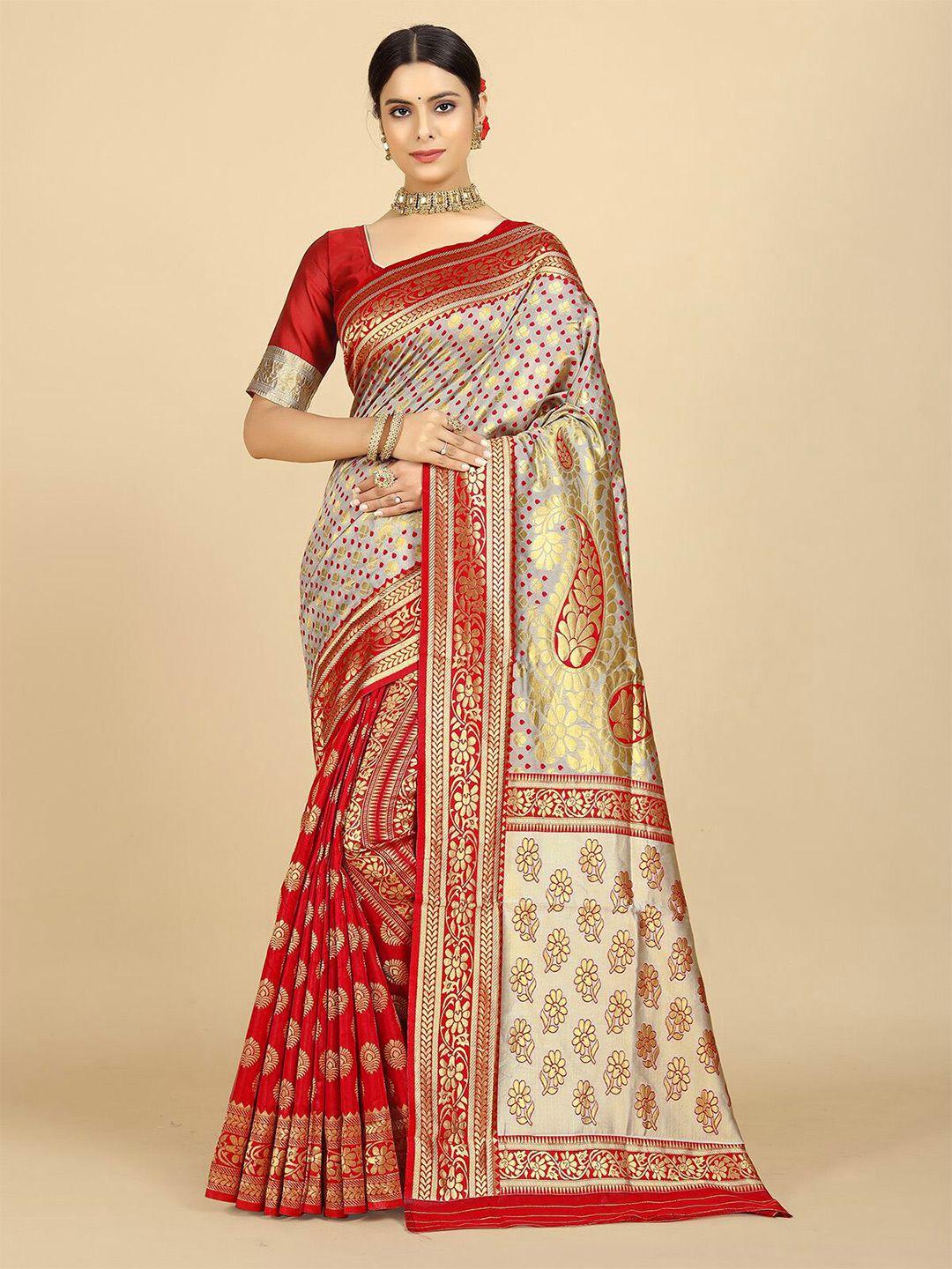 rangita ethnic motifs woven design zari jacquard banarasi saree