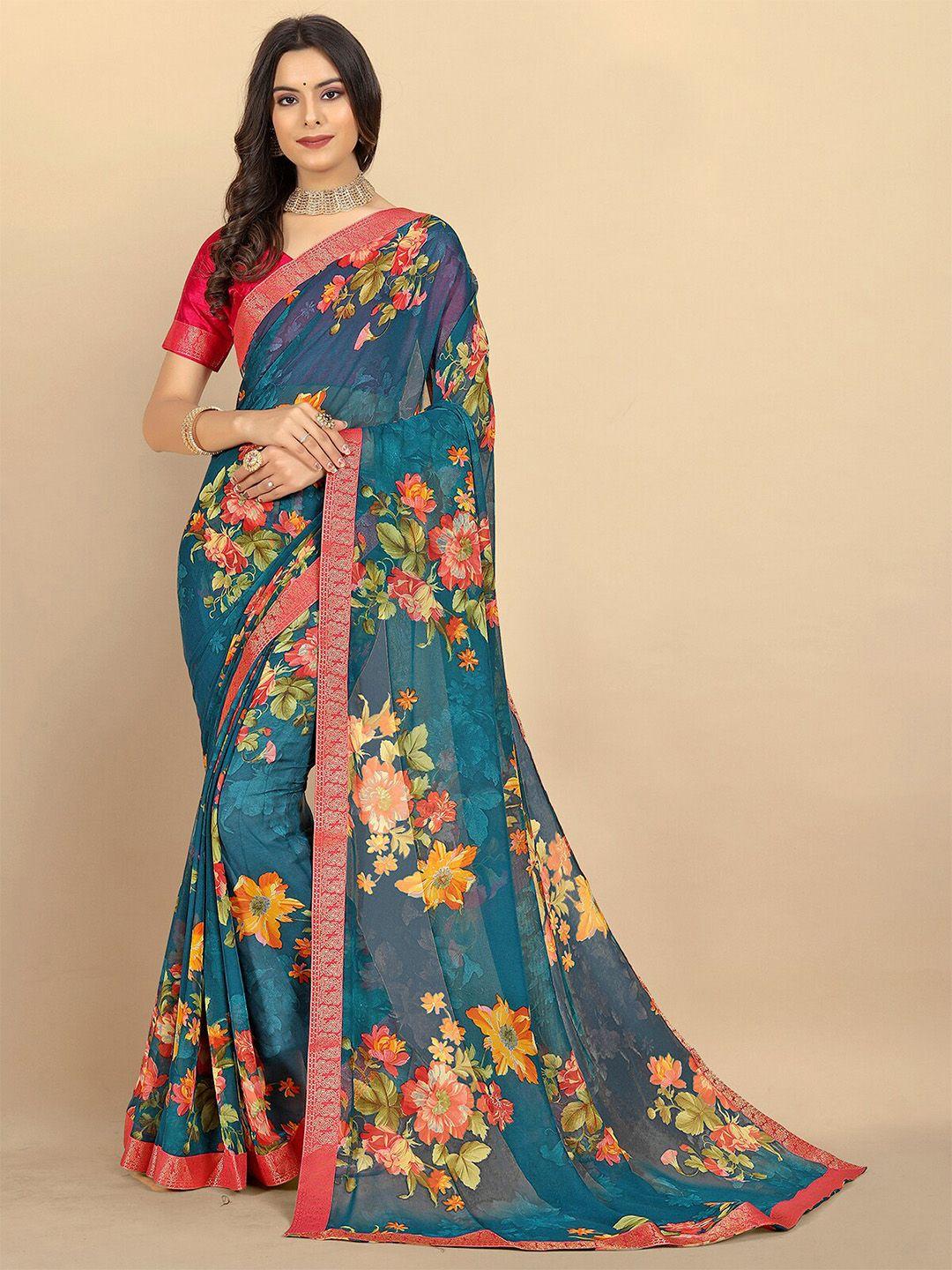 rangita floral printed saree