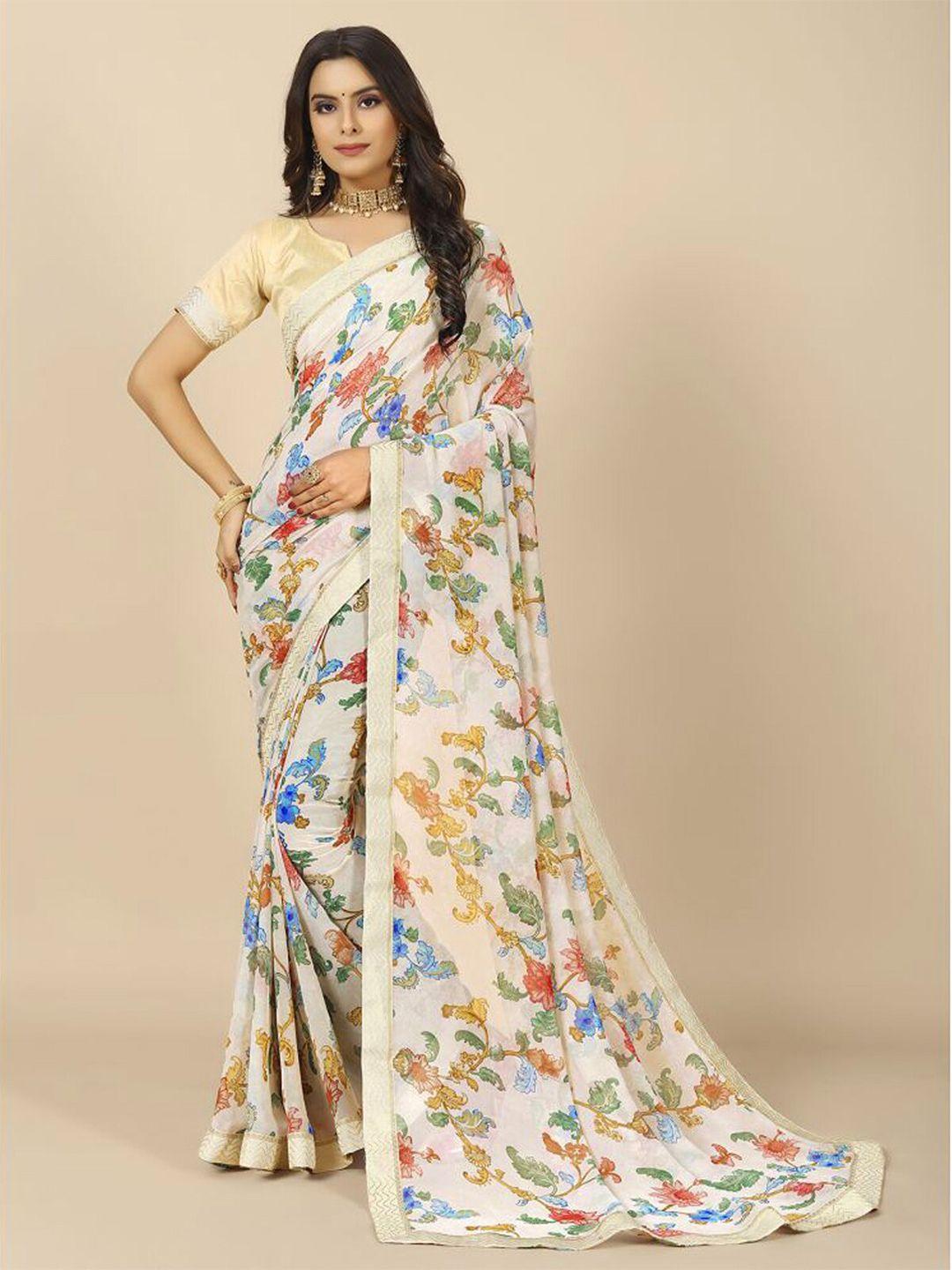 rangita floral printed saree