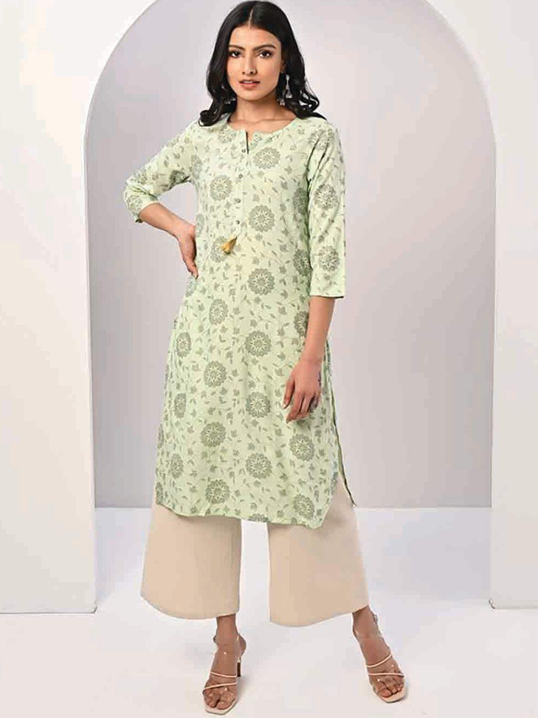 rangita floral printed straight kurta