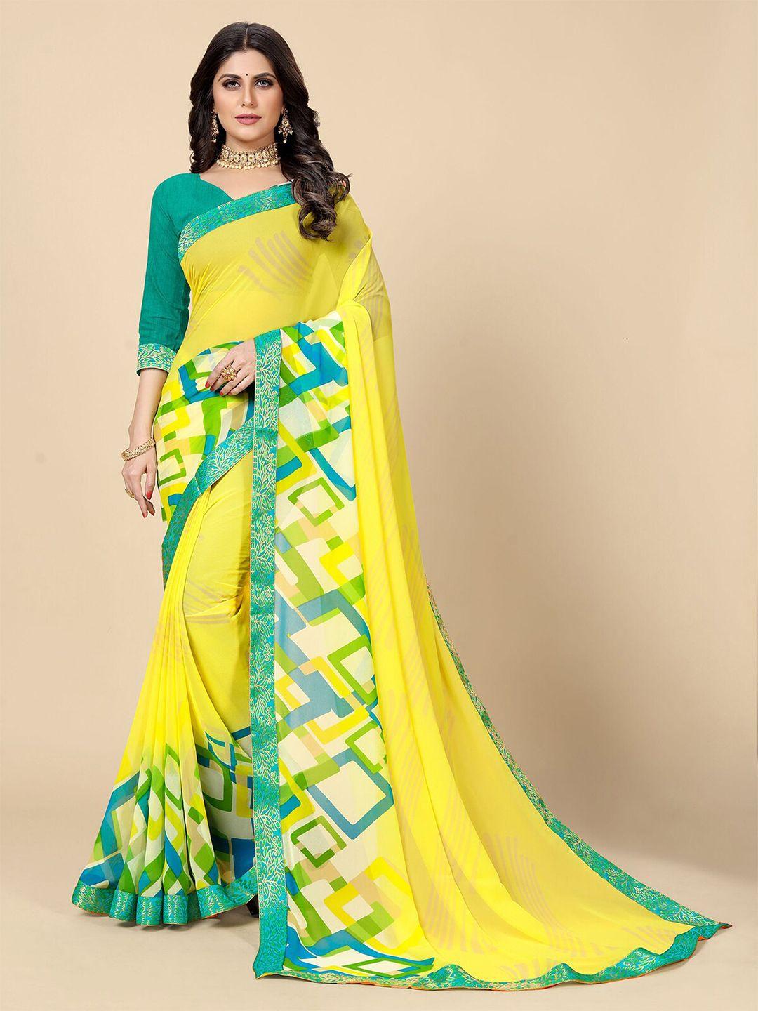 rangita geometric printed saree