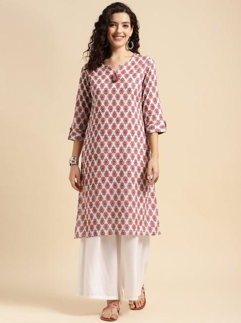 rangita pink printed straight kurta