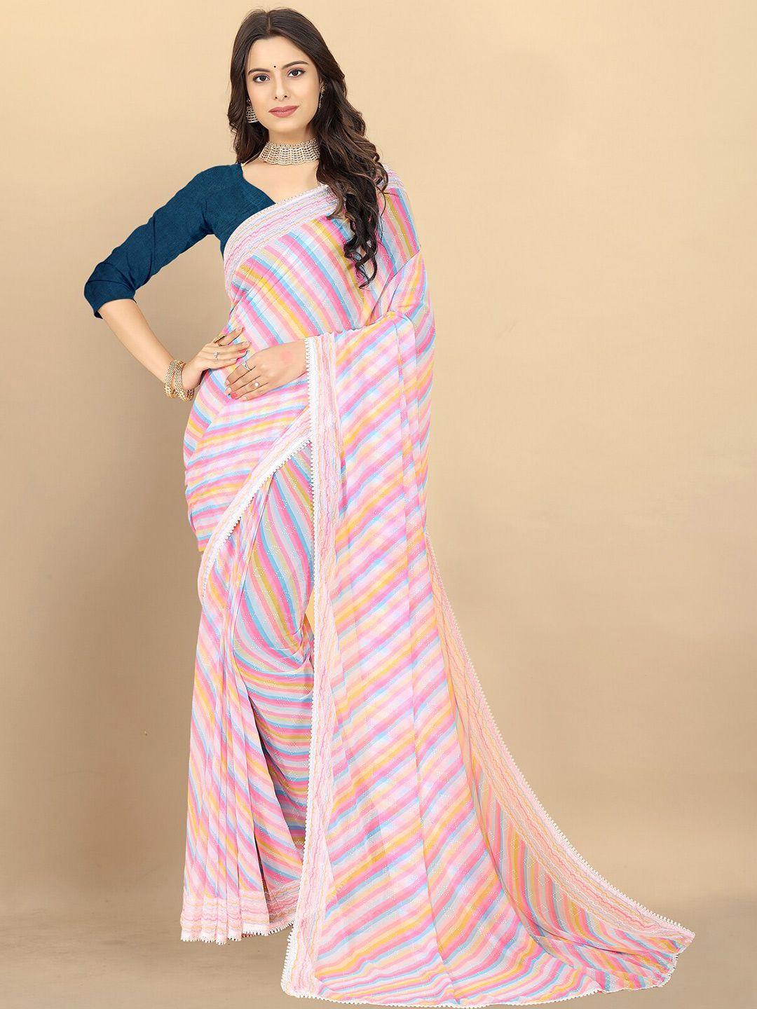 rangita striped embellished saree