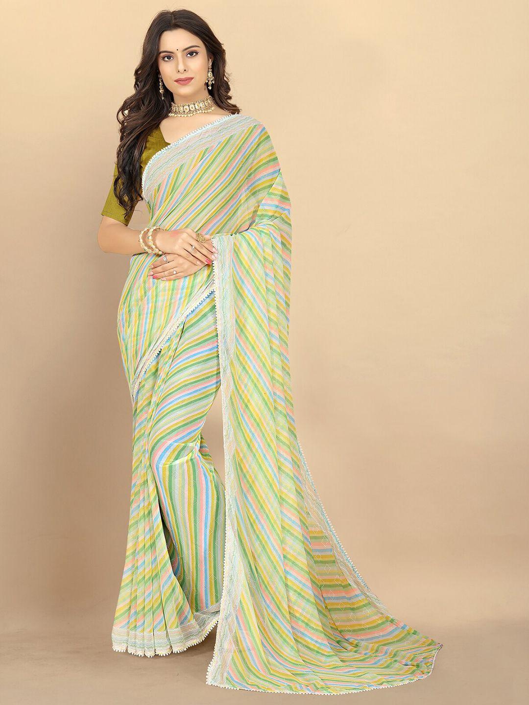 rangita striped embellished saree