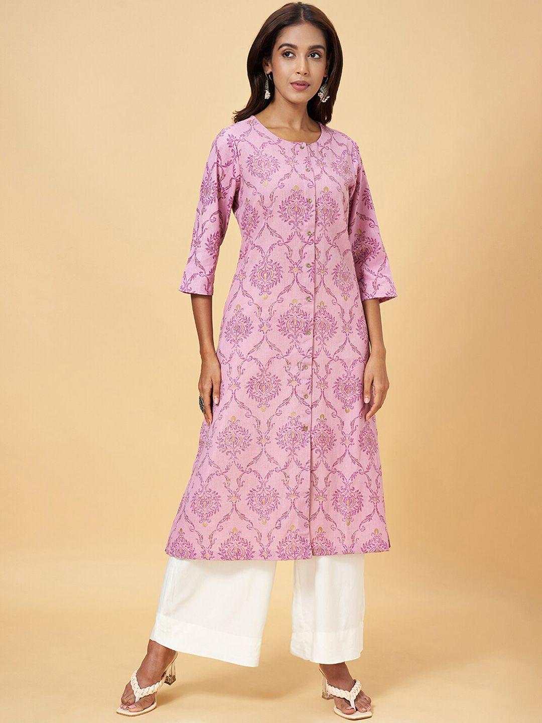 rangmanch by pantaloons ethnic motifs printed a-line kurta