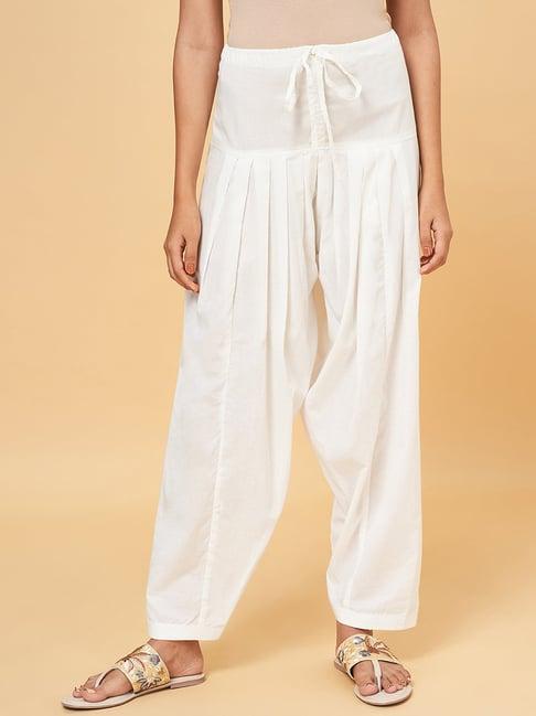 rangmanch by pantaloons off-white cotton salwar