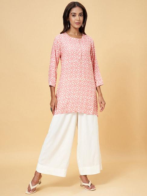 rangmanch by pantaloons pink printed tunic
