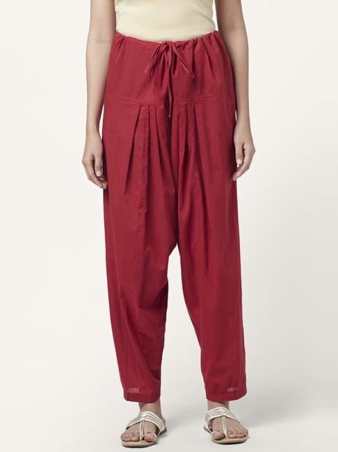rangmanch by pantaloons red cotton regular fit salwar