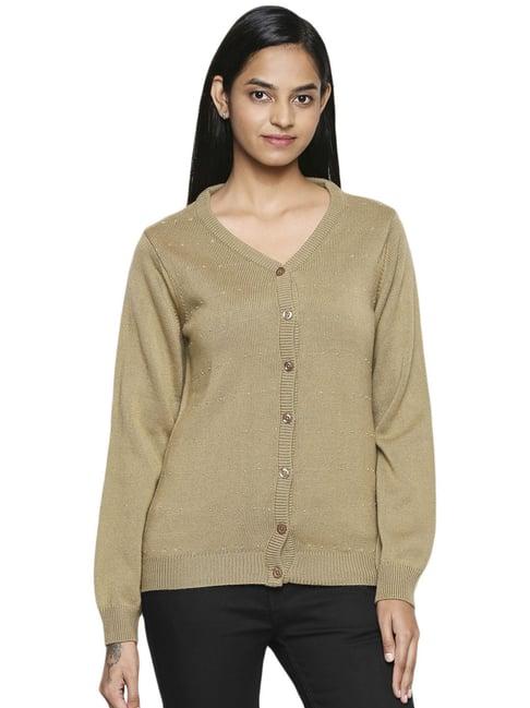 rangmanch by pantaloons beige full sleeves cardigan