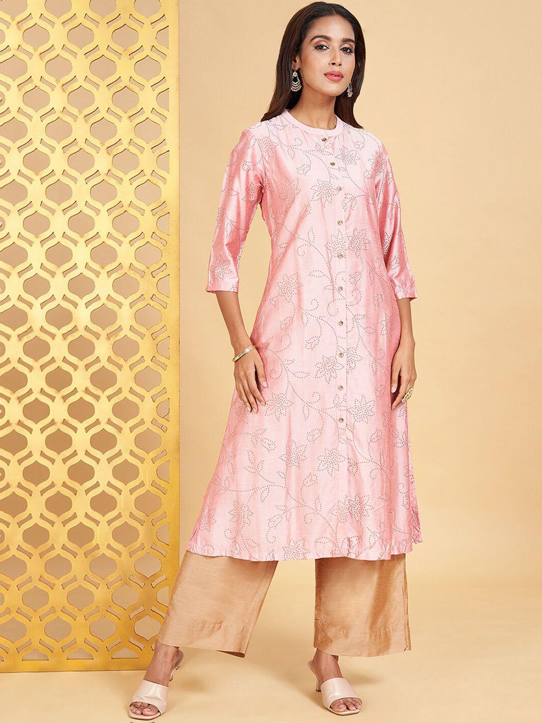 rangmanch by pantaloons embellished beads & stones regular kurta