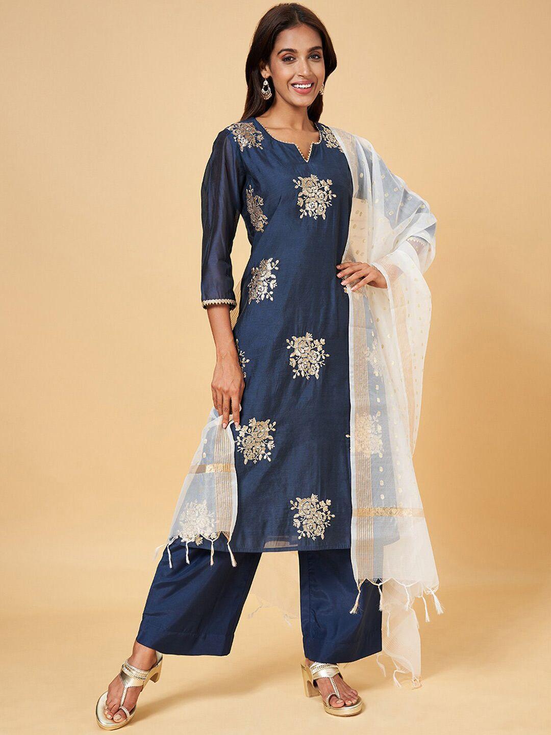 rangmanch by pantaloons ethnic motifs woven design dupatta with zari