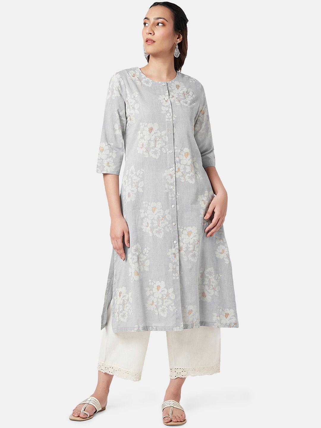 rangmanch by pantaloons mandarin collar a-line kurta