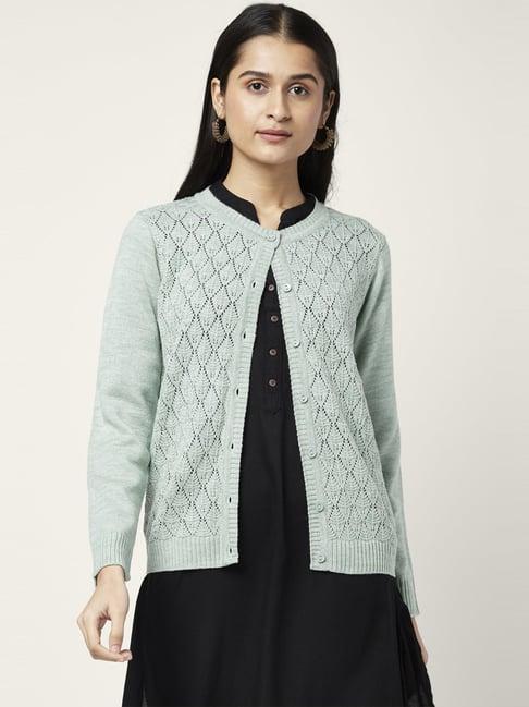 rangmanch by pantaloons mint green cardigan