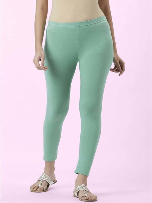 rangmanch by pantaloons mint green regular fit leggings