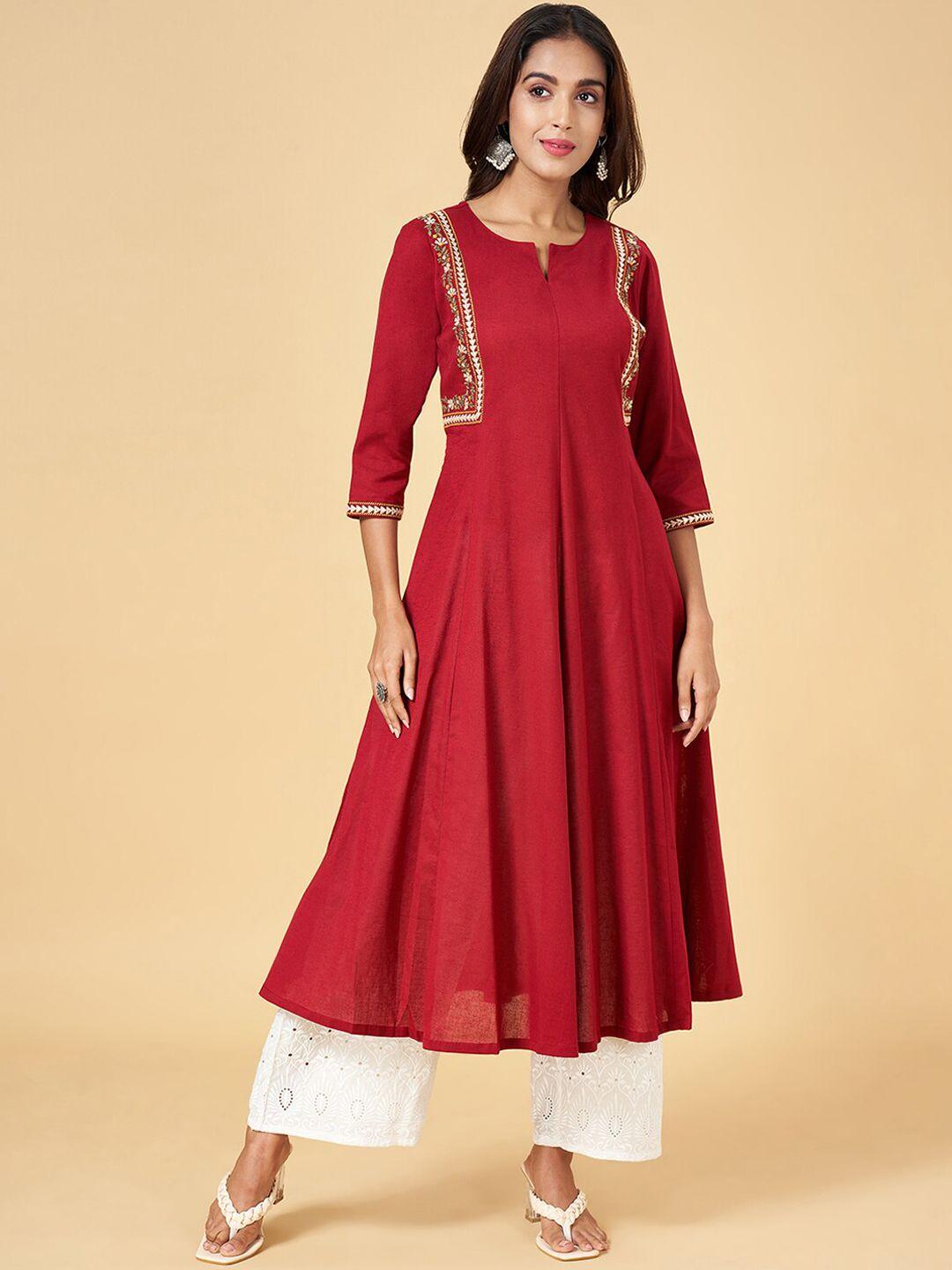 rangmanch by pantaloons thread work anarkali kurta