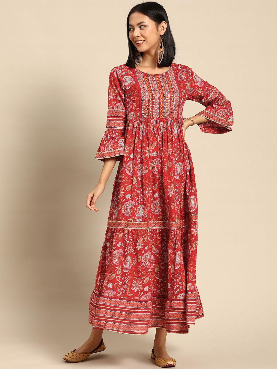 rangmayee ethnic motifs a-line maxi dress