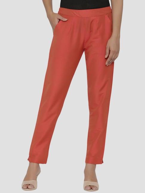 rangmayee orange regular fit pants