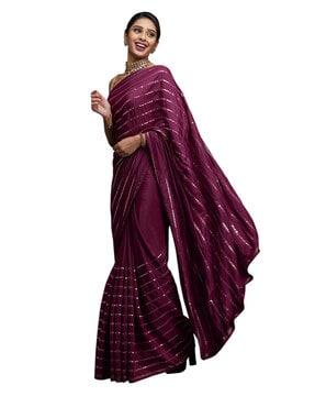 rangoli silk mirror work saree