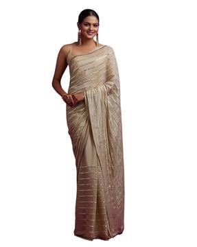 rangoli silk mirror work saree