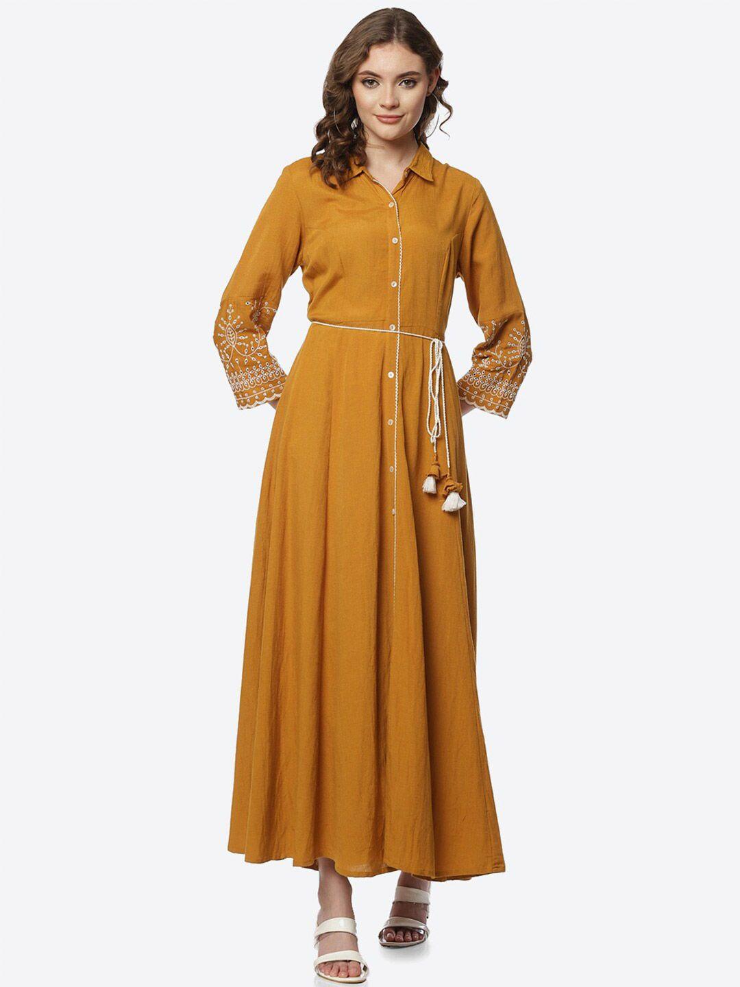 rangriti mustard yellow maxi dress