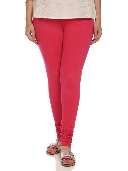 rangriti pink cotton regular fit churidar