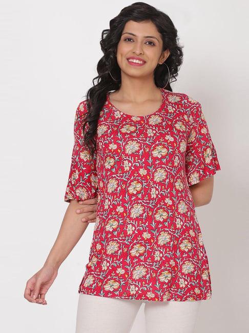 rangriti pink printed tunic