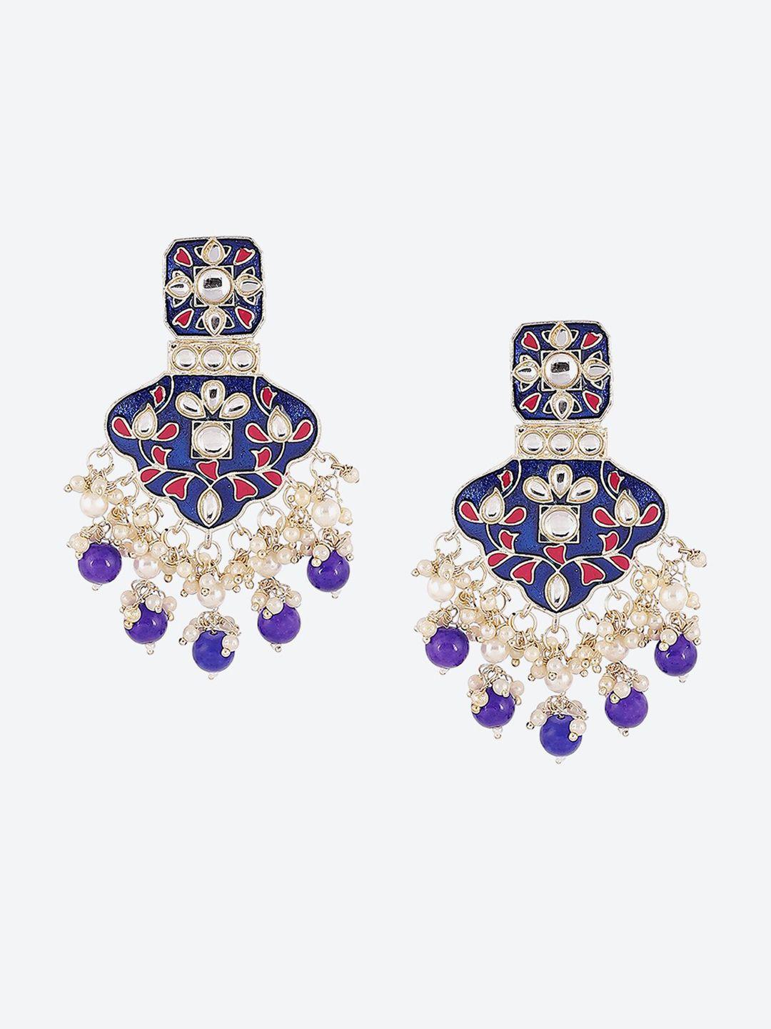 rangriti purple contemporary drop earrings