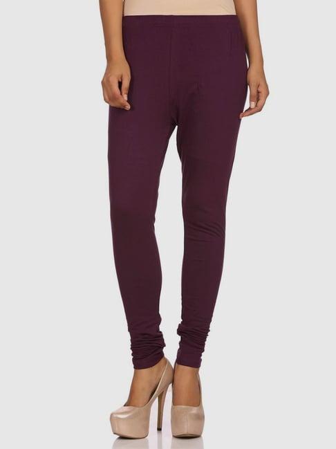 rangriti purple regular fit leggings