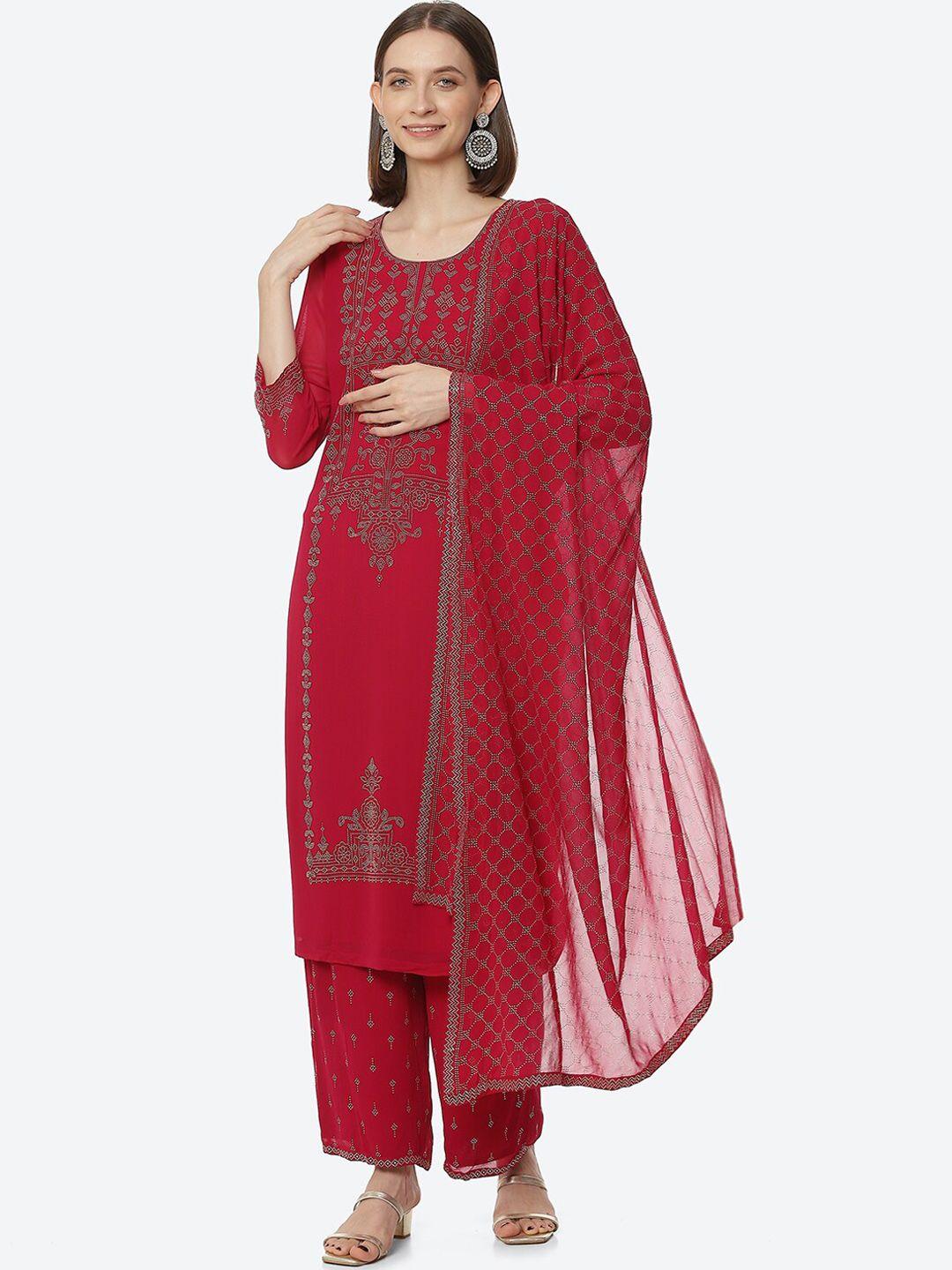 rangriti women  ethnic motifs kurta with trousers & with dupatta
