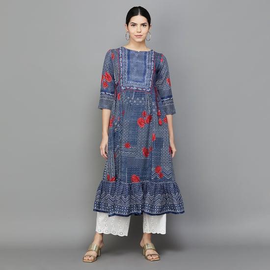 rangriti women printed a-line kurta