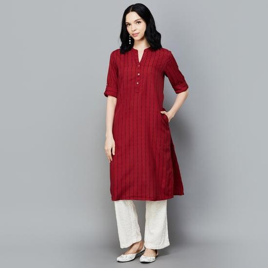 rangriti women striped straight kurta