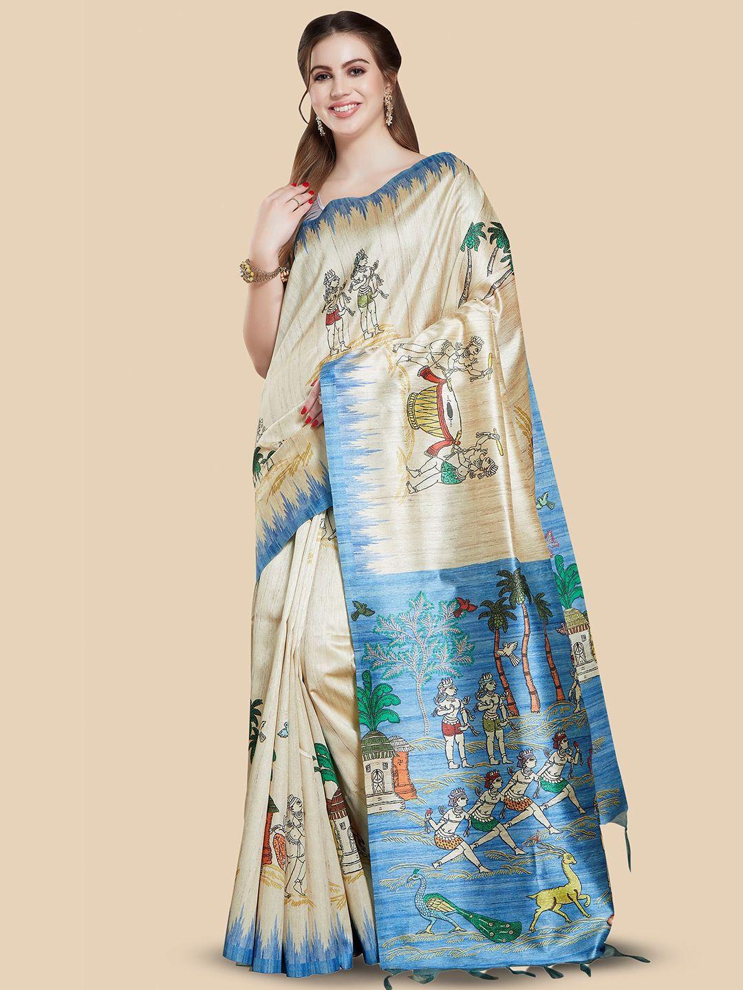 rani saahiba ethnic motifs art silk bhagalpuri saree