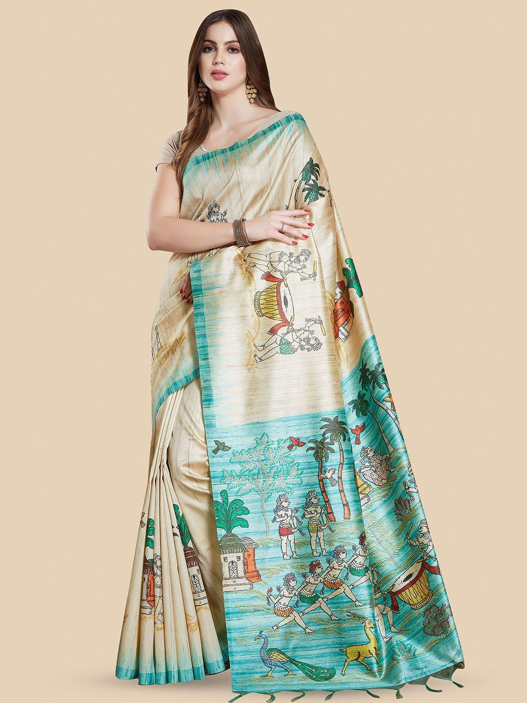 rani saahiba ethnic motifs art silk bhagalpuri saree