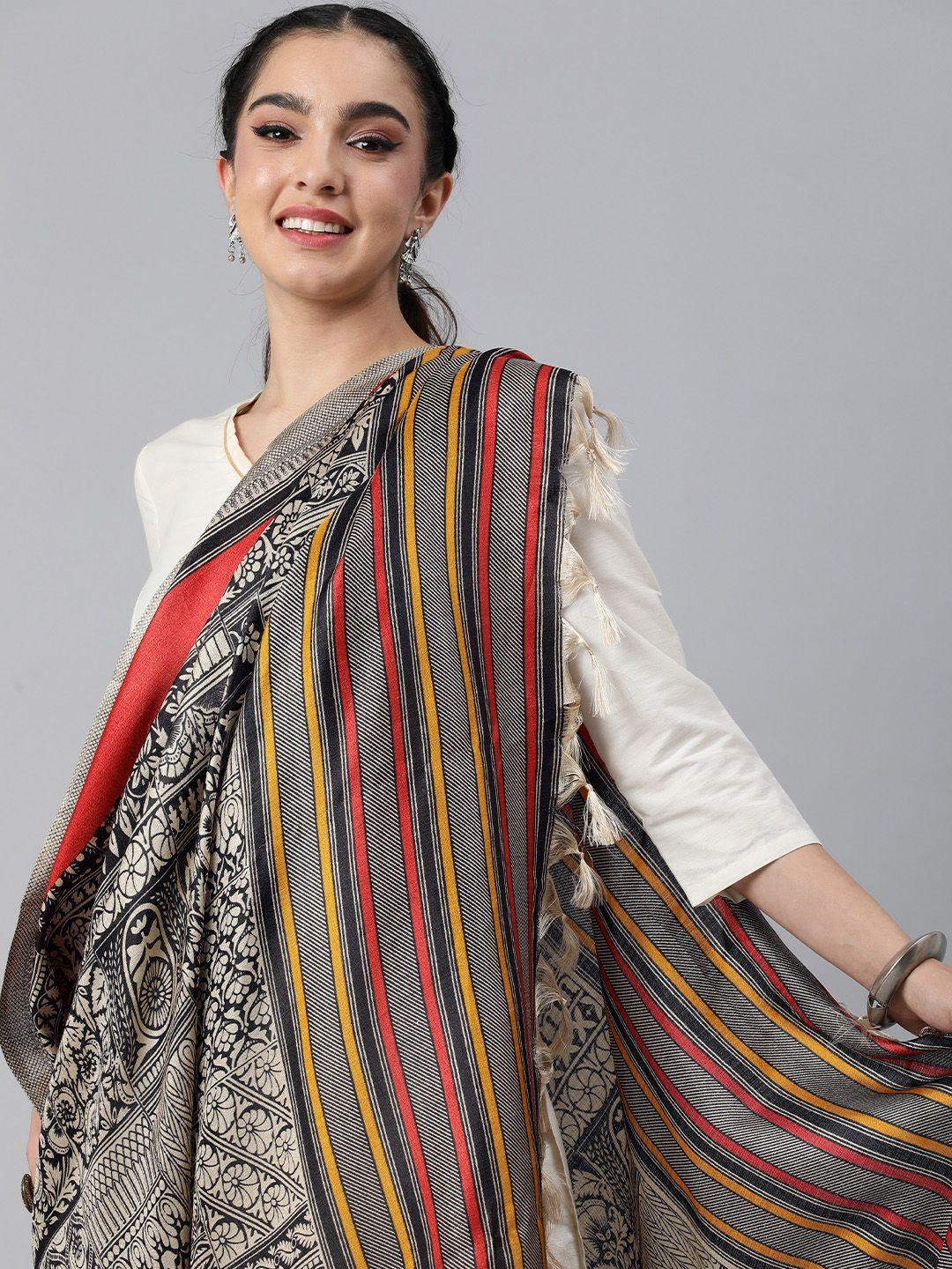 rani saahiba ethnic motifs printed art silk dupatta