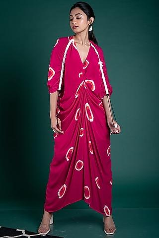 rani pink & orange printed rekha dress
