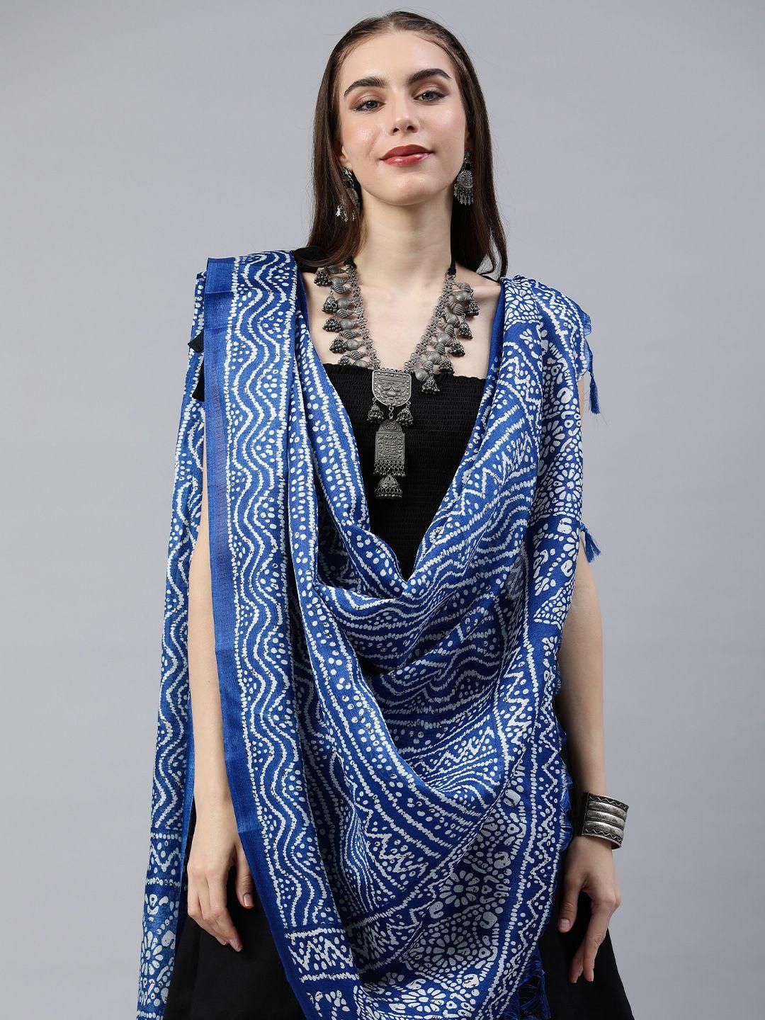 rani saahiba abstract printed bandhani dupatta