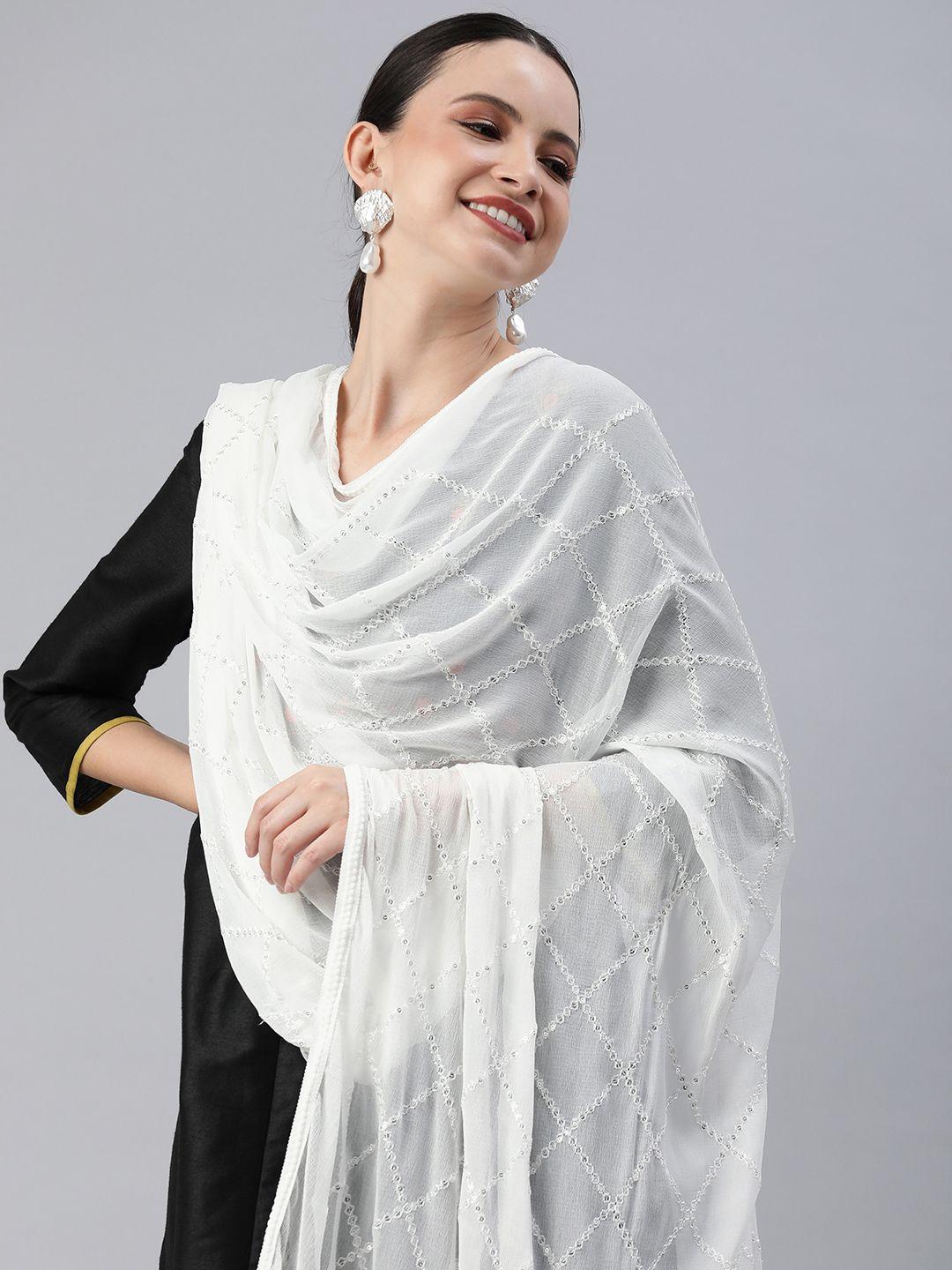 rani saahiba embroidered sequinned dupatta