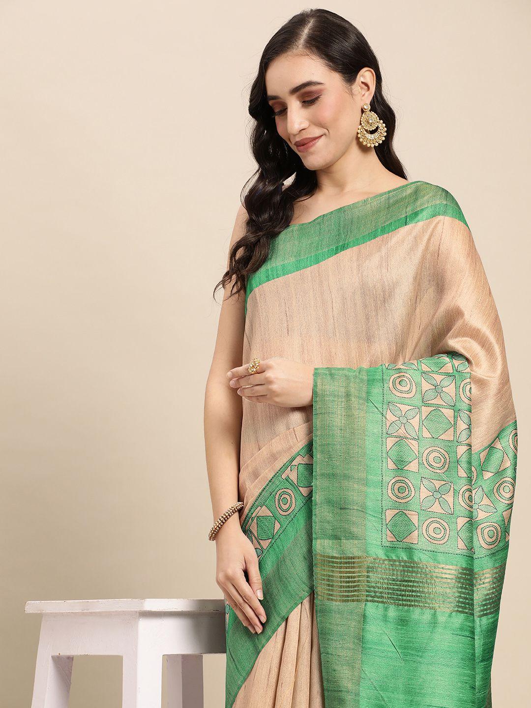 rani saahiba ethnic motifs art tussar silk bhagalpuri saree