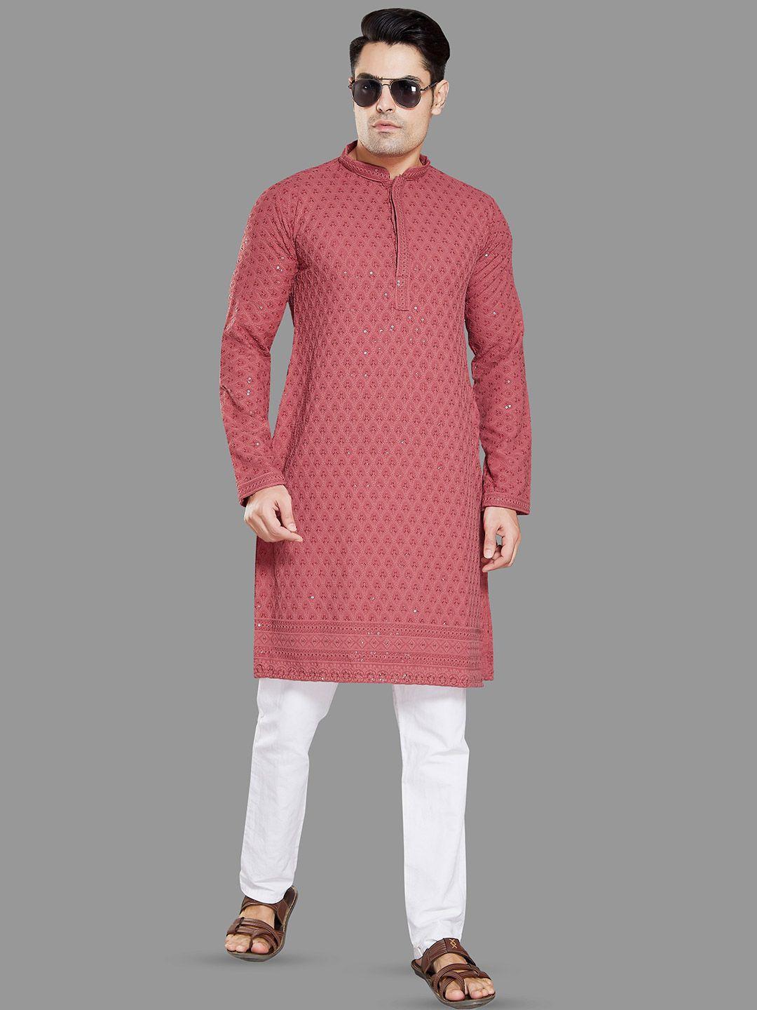 rani saahiba ethnic motifs embroidered straight kurta