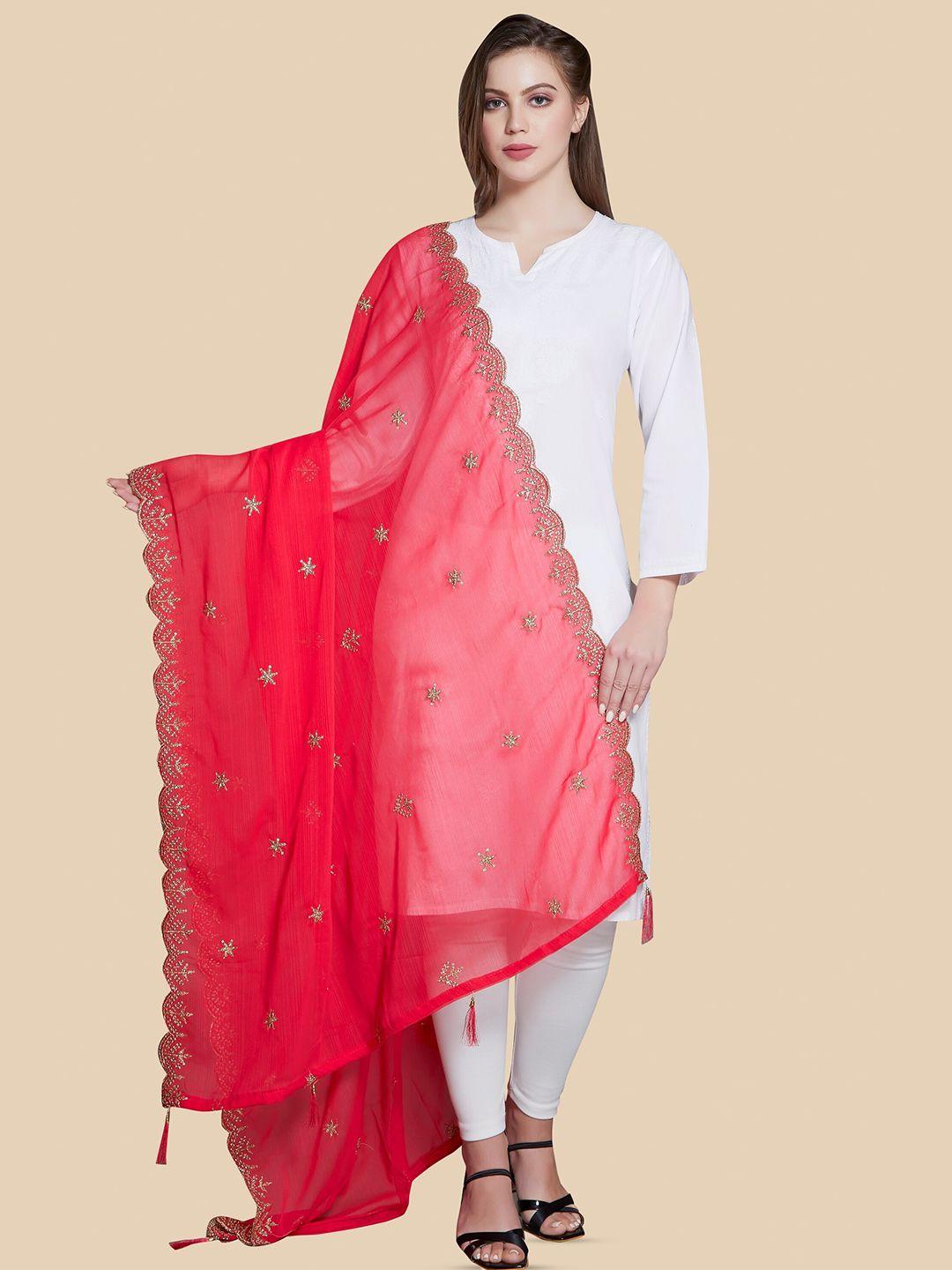 rani saahiba ethnic motifs embroidered zari dupatta