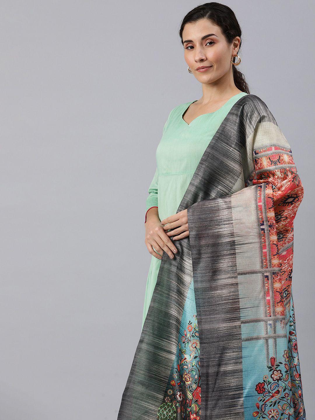 rani saahiba ethnic motifs printed art silk dupatta