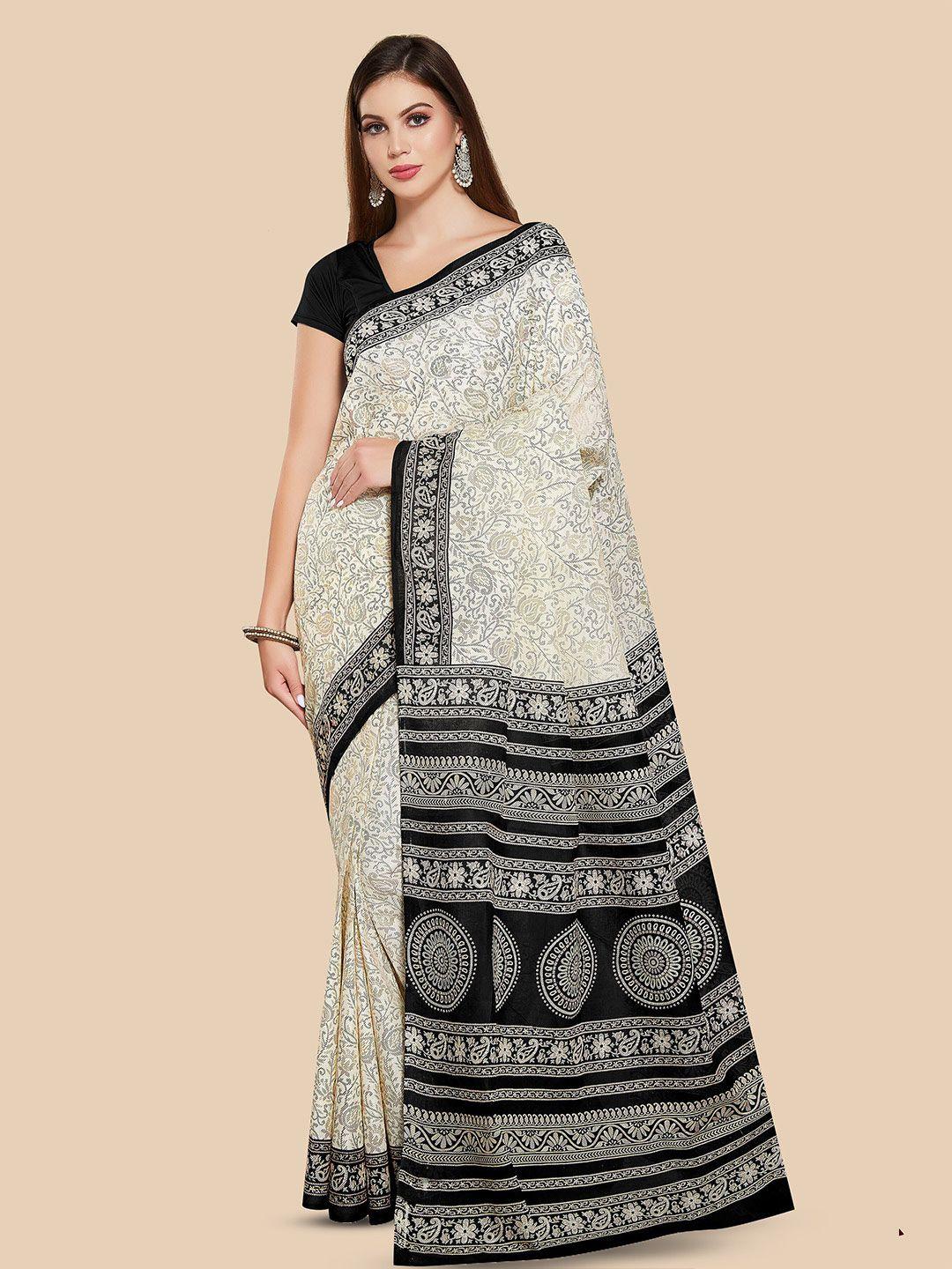 rani saahiba ethnic motifs printed pure cotton saree