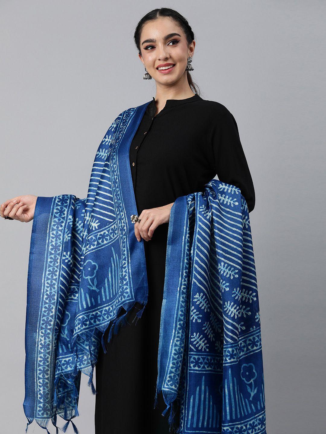 rani saahiba printed art silk dupatta