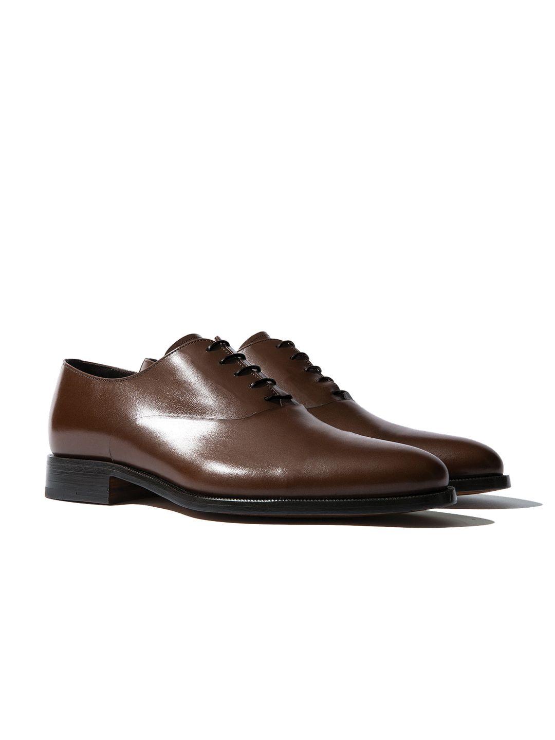 rapawalk coffee brown handcrafted standard width leather oxfords